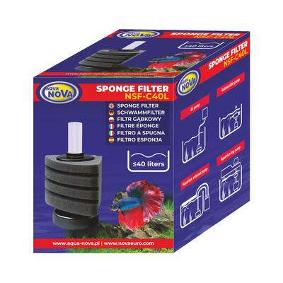 Aqua Nova Sponge Corner Filter 40lt