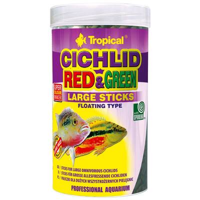 Tropical Cichlid Red and Green Large Sticks 250 ml