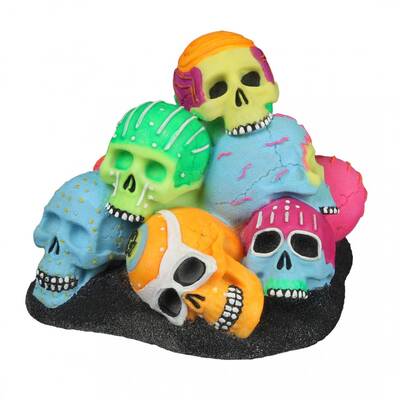 Aqua Della Muertos Skulls Pile Multicolored