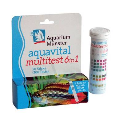 Aquarium Munster Aquavital Multitest 6 in 1, 50 strips