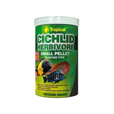 Tropical Cichlid Herbivore Small Pellet 1000 ml