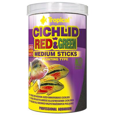 Tropical Cichlid Red and Green Medium Sticks 250 ml
