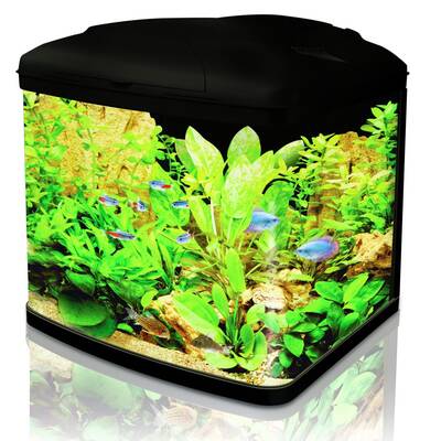 Heto Delux Curved Aquarium Black (HT-400B) 48 lt