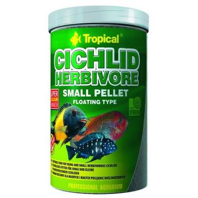 Tropical Cichlid Herbivore Small Pellet 250 ml