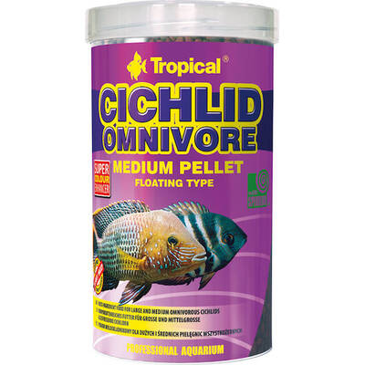 Tropical Cichlid Omnivore Medium Pellet Tin 1000 ml