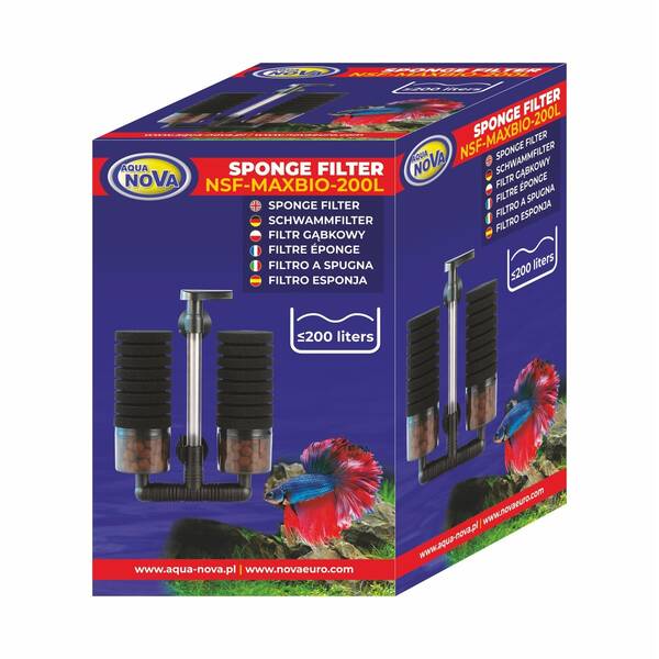 Aqua Nova Sponge Filter NSF-MAXBIO-200L