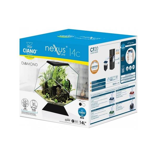 Ciano Aquarium Pure Diamond Black 14lt Ciano Aquarium Pure Diamond Black 14lt