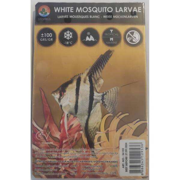 Stoffels Frozen Food White Mosquito Larvae 100gr