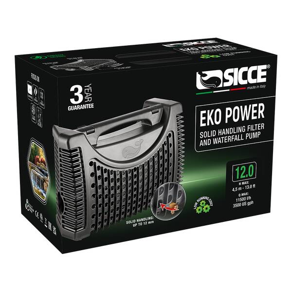 Sicce Eko Power Solid Handling Filter & Waterfall Pump 12000 l/h