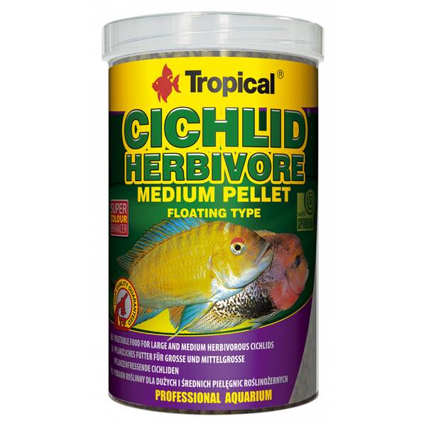 Tropical Cichlid Herbivore Medium Pellet 1000 ml