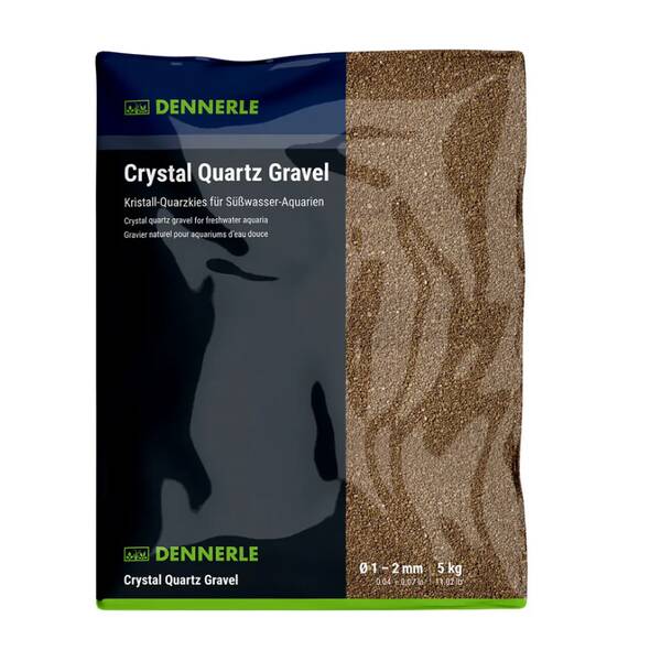 Dennerle Crystal Quartz Gravel dark brown, 1-2mm, 5kg