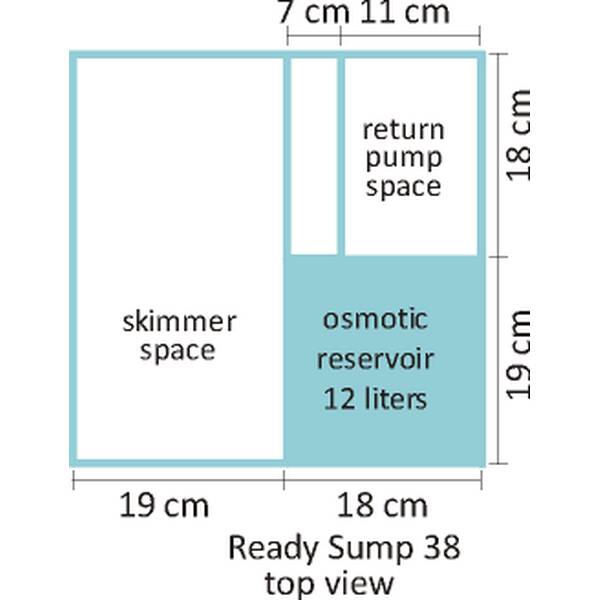 Blau Aquarium Open Reef 45x45x45 cm 91 LT (Cubic 91L + Ready Sump 38)